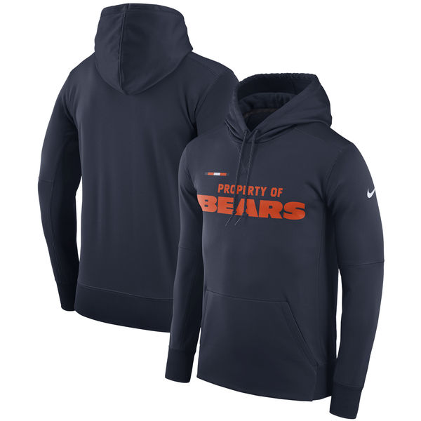 Men's Chicago Bears Nike Property Of Performance Pullover Hoodie Navy,We sell and wholesale Men's Chicago Bears Nike Property Of Performance Pullover Hoodie Navy on line form chian!